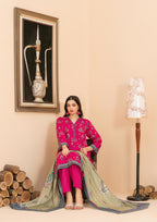 ZARQA - 3-PCS Unstitched Khaddar