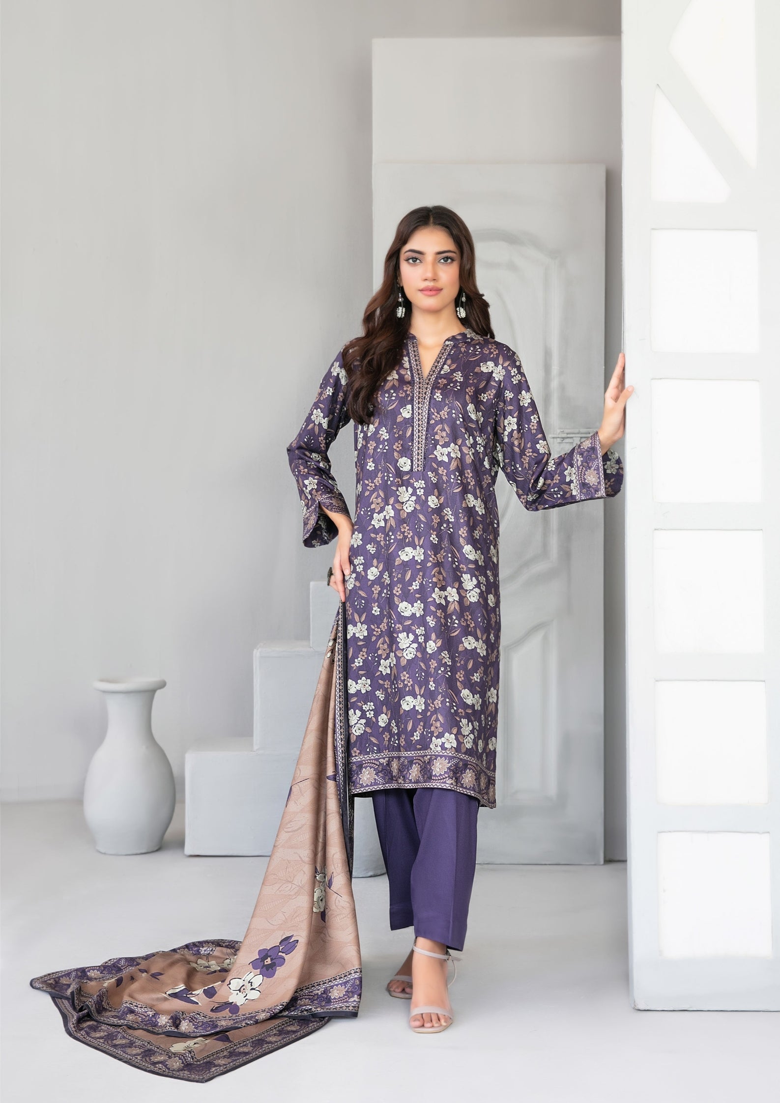 AFSANA - Unstitched Digital Printed Twill