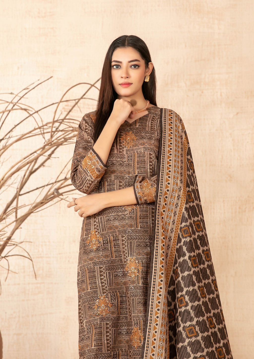 ZIMAL - Unstitched Embroidered Khaddar