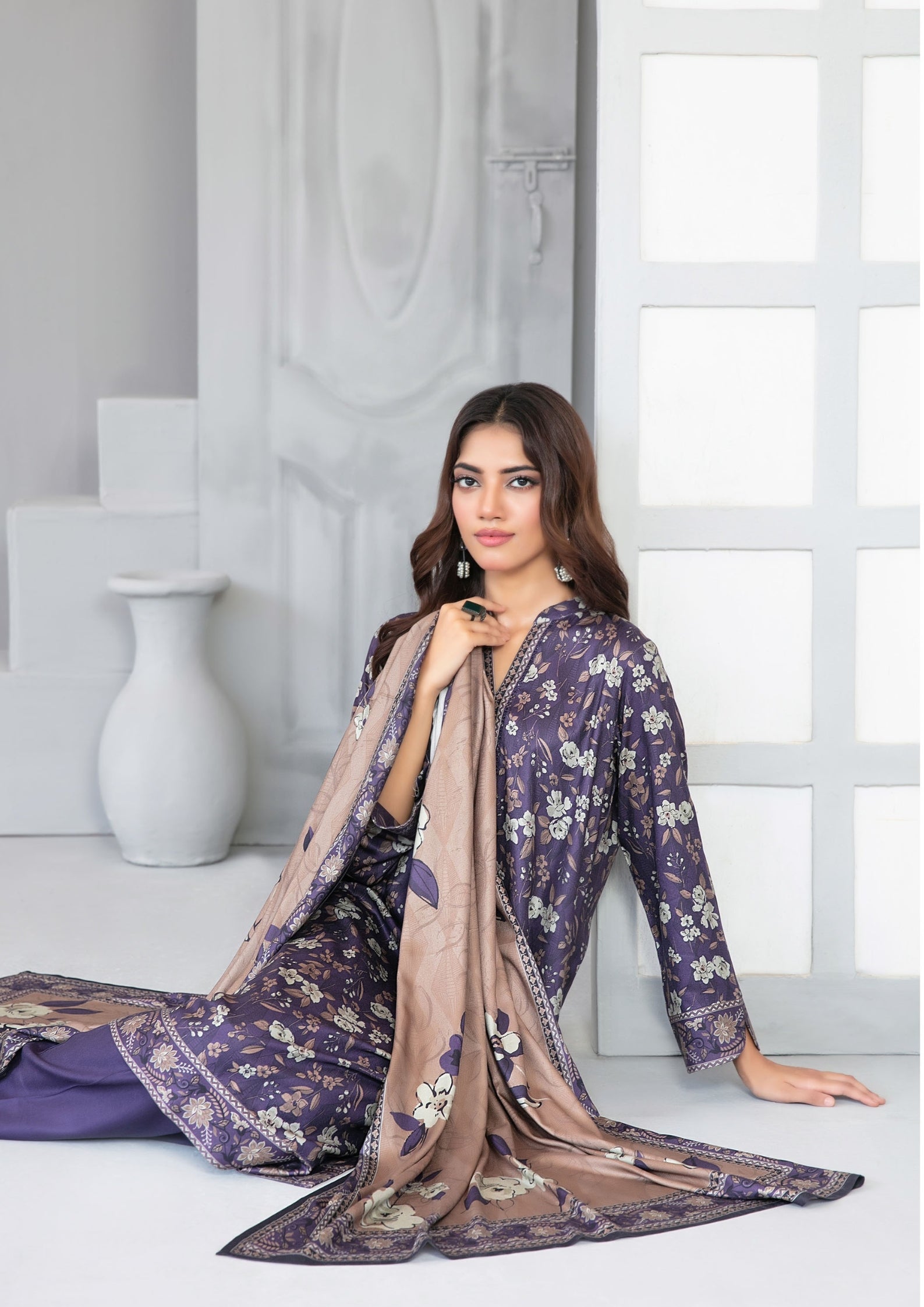 AFSANA - Unstitched Digital Printed Twill