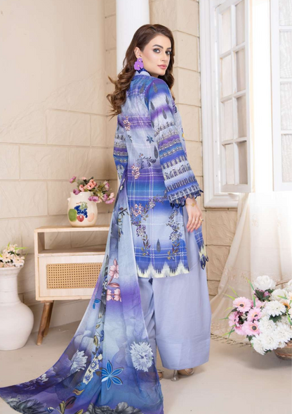 KAJAL - Unstitched 3-Piece Digital Lawn