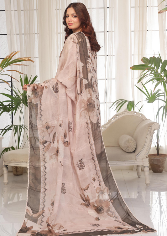 CHANDNI RAAT - Unstitched 3-Piece Bana Dora Digital Lawn
