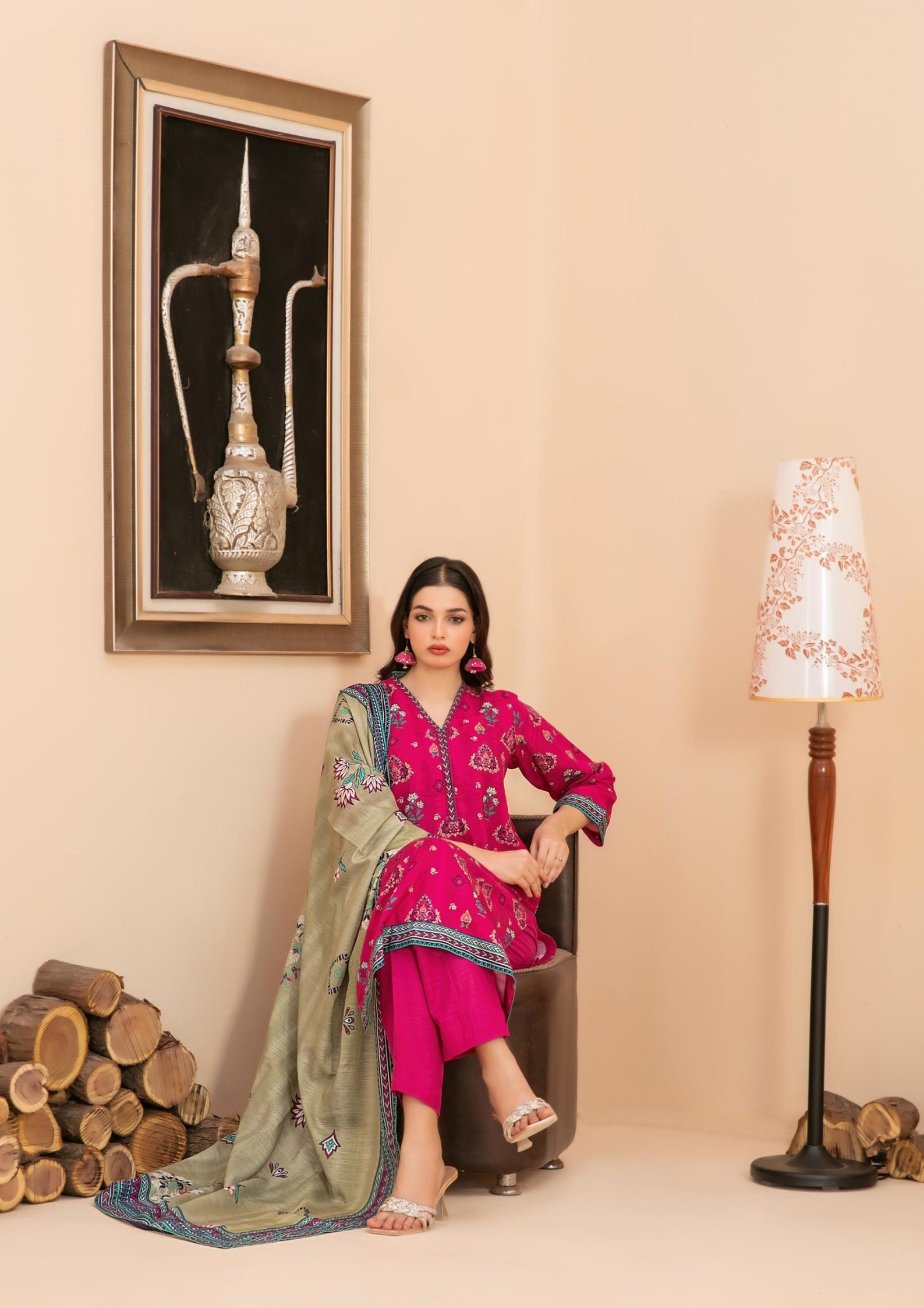 ZARQA - 3-PCS Unstitched Khaddar