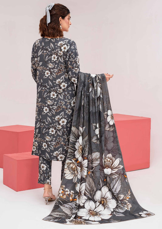 Meena - Unstitched 3-Piece Digital Linen