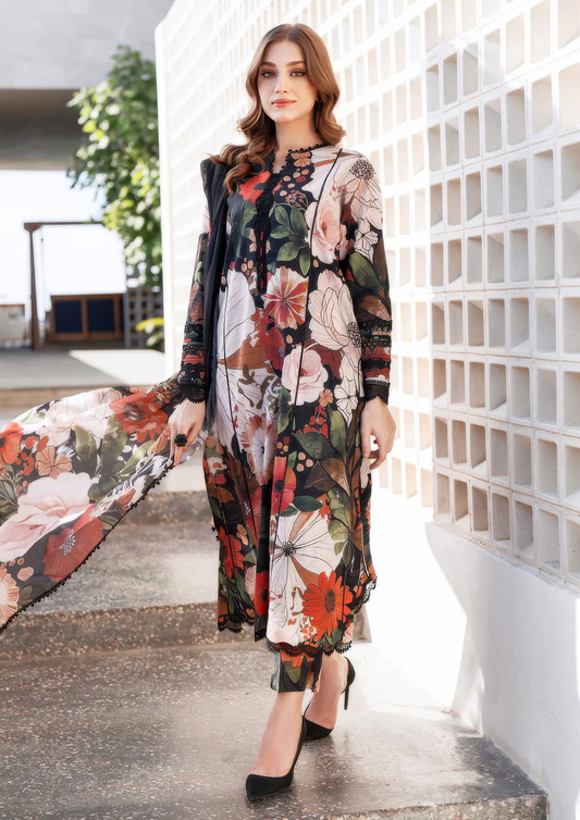 PARIZAAD - Unstitched 3-Piece Digital Print Lawn