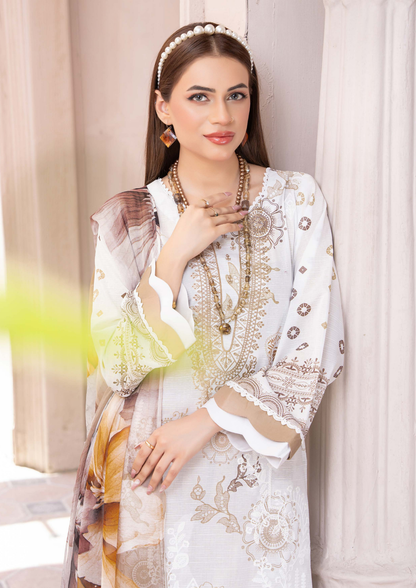 DHAGAY - Unstitched 3-Piece Embroidered Lawn