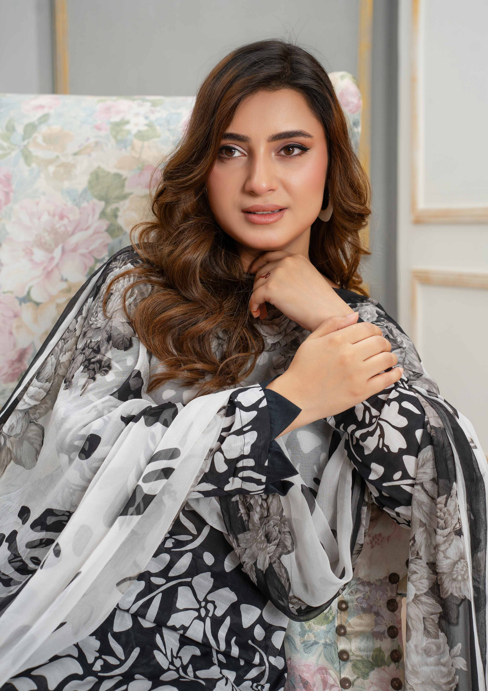 AROOHI - Unstitched 3-Piece Printed Lawn