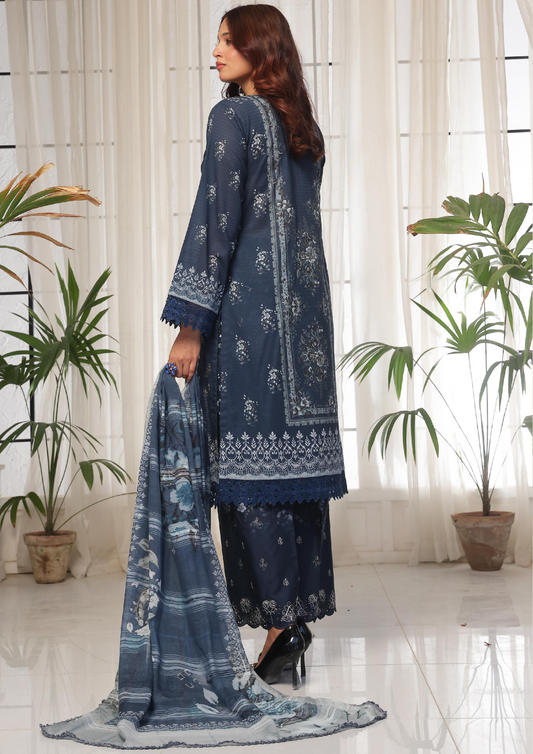 CHANDNI RAAT - Unstitched 3-Piece Bana Dora Digital Lawn