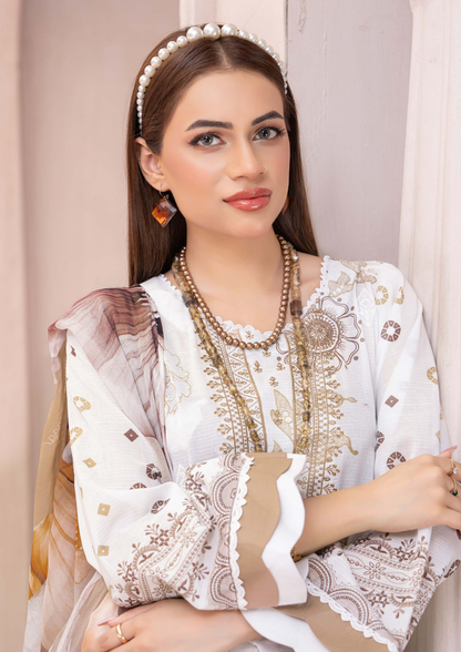 DHAGAY - Unstitched 3-Piece Embroidered Lawn