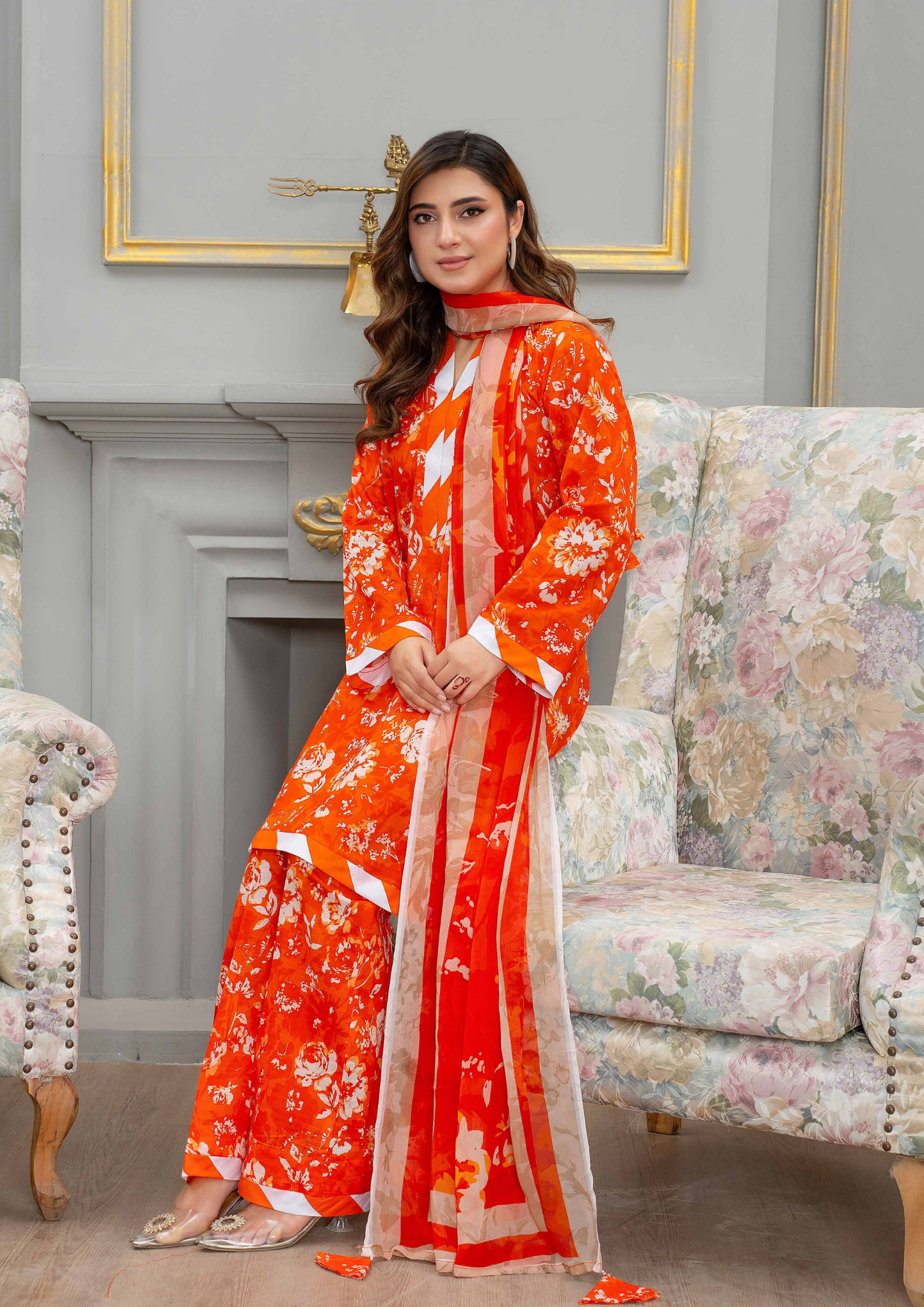 AROOHI - Unstitched 3-Piece Printed Lawn