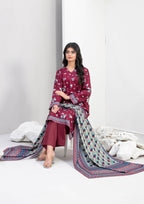ZEENAT - Unstitched 3-PCS Digital Printed Staple
