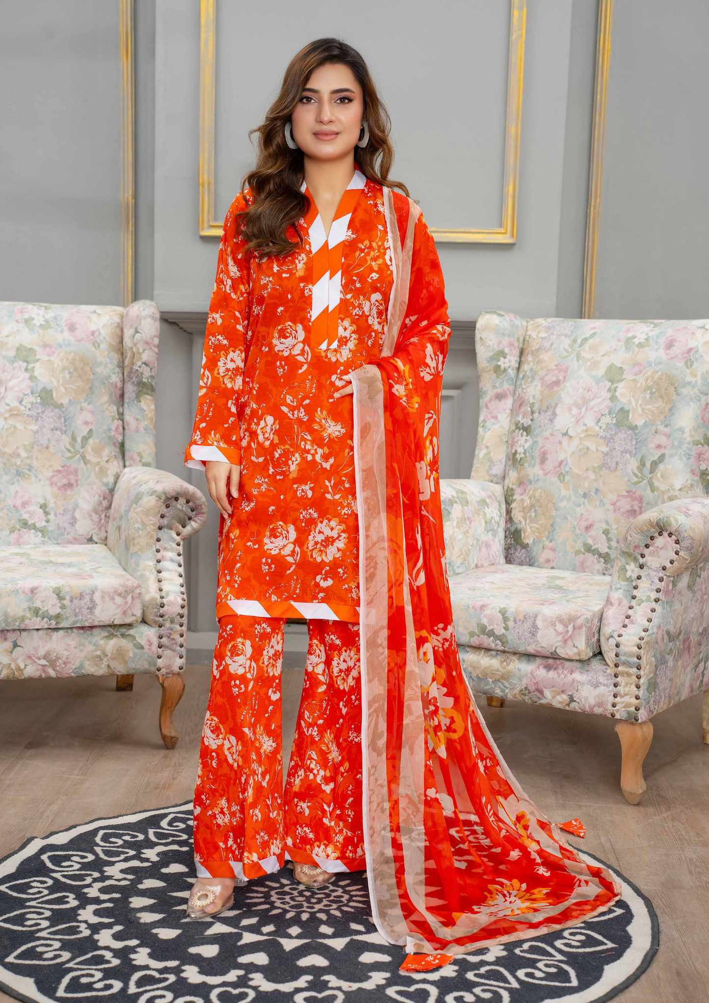 AROOHI - Unstitched 3-Piece Printed Lawn