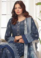 CHANDNI RAAT - Unstitched 3-Piece Bana Dora Digital Lawn