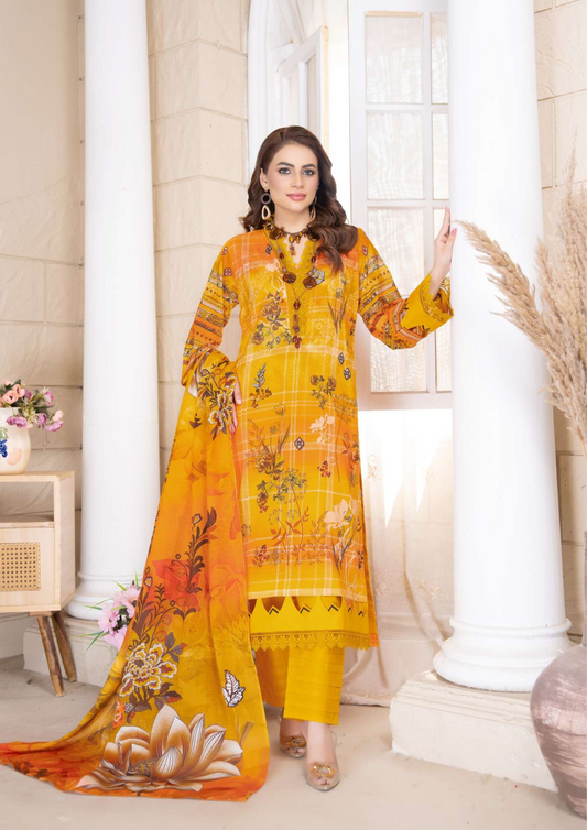 KAJAL - Unstitched 3-Piece Digital Lawn