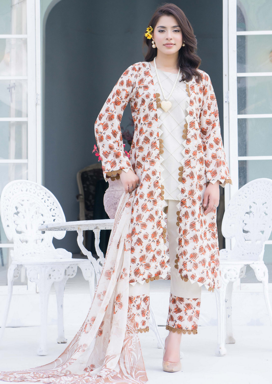 PEHNAWAA - Unstitched 3-Piece Digital Printed Lawn