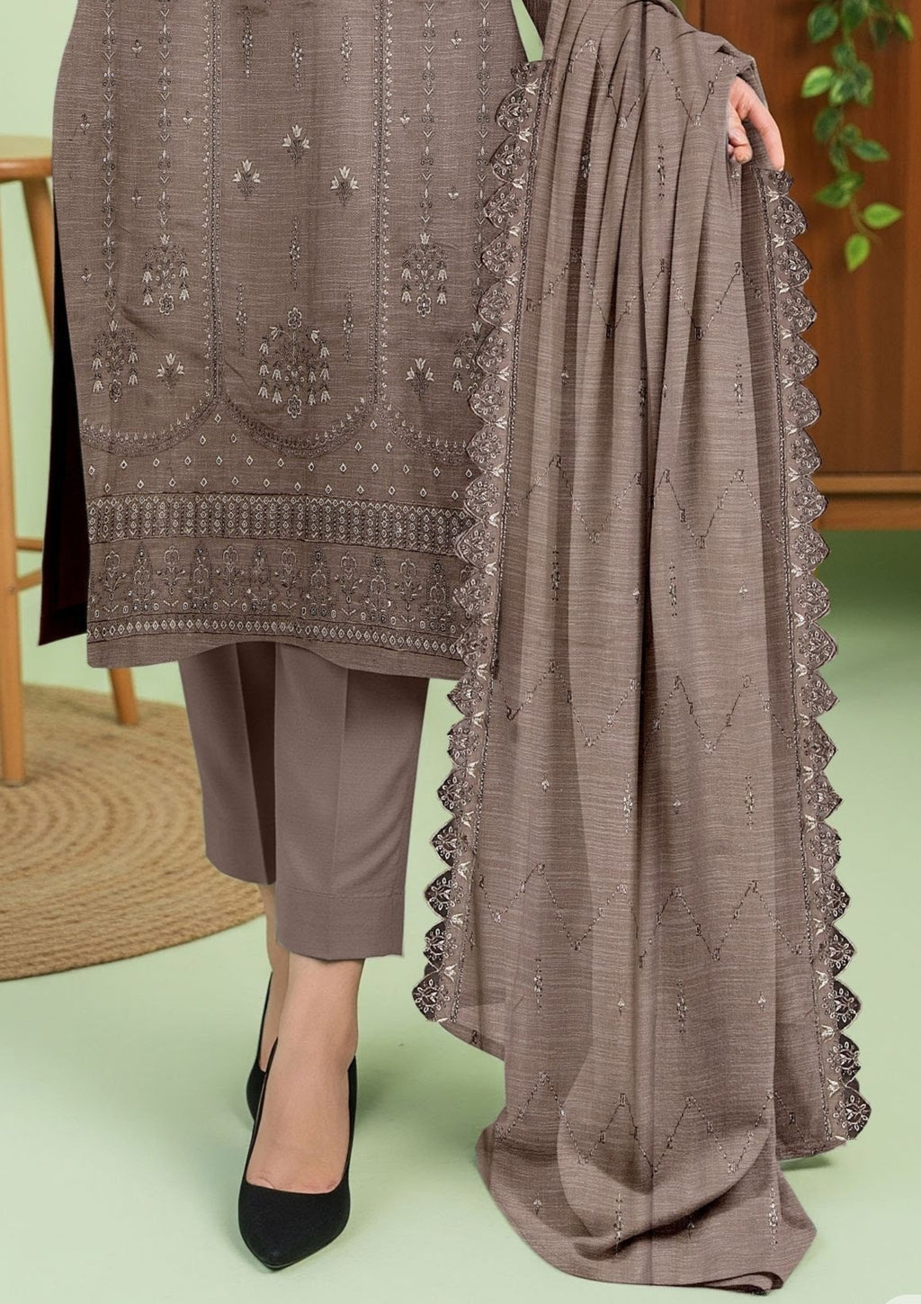 JAL PARI - Unstitched 3-PCS Embroidered