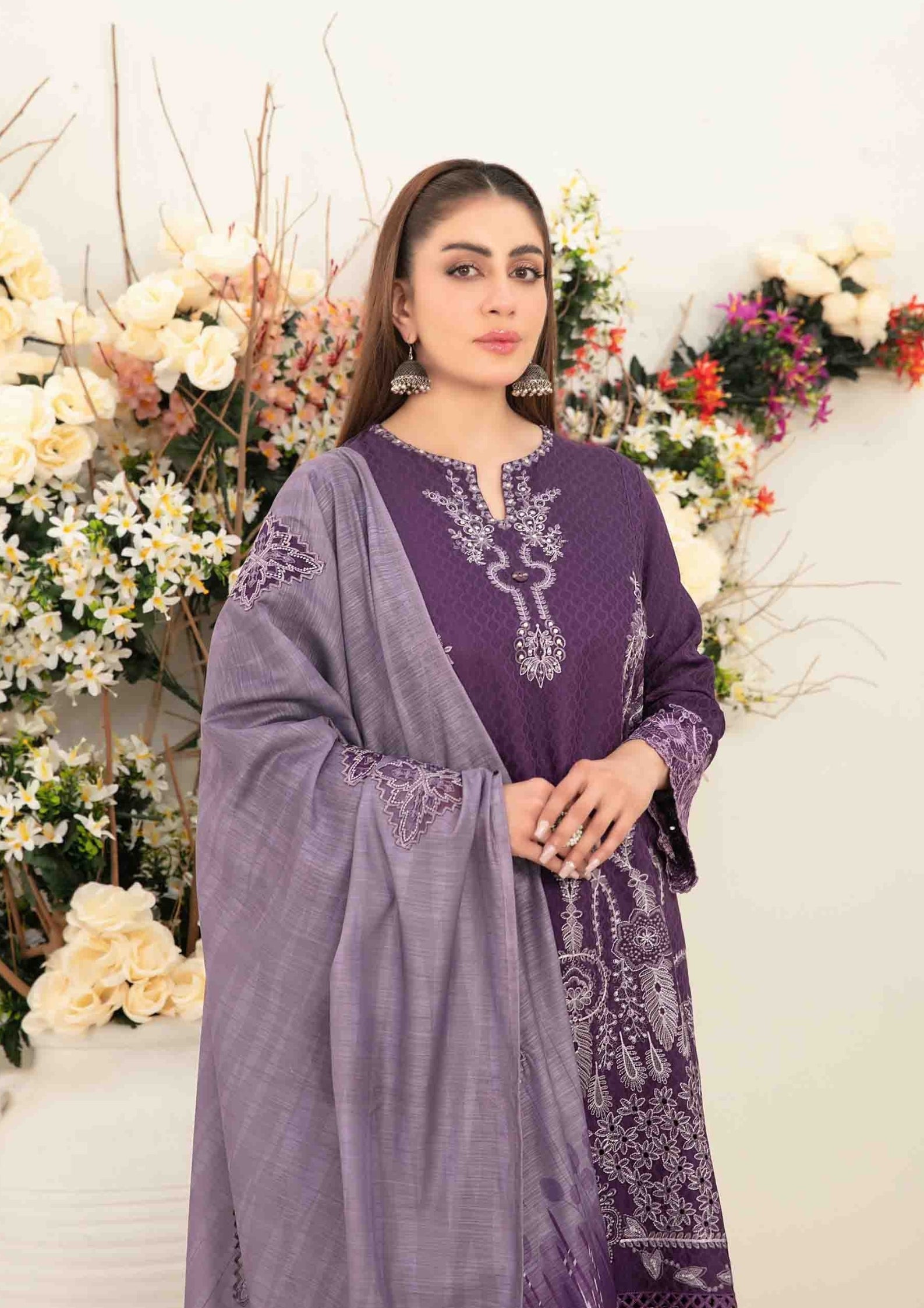 ZAFRAH - Semi Stitched Embroidered Viscose