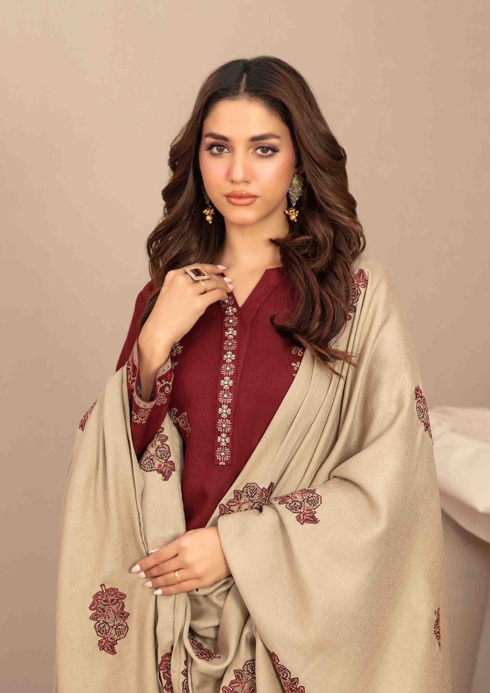INAYA - Semi Stitched Embroidered