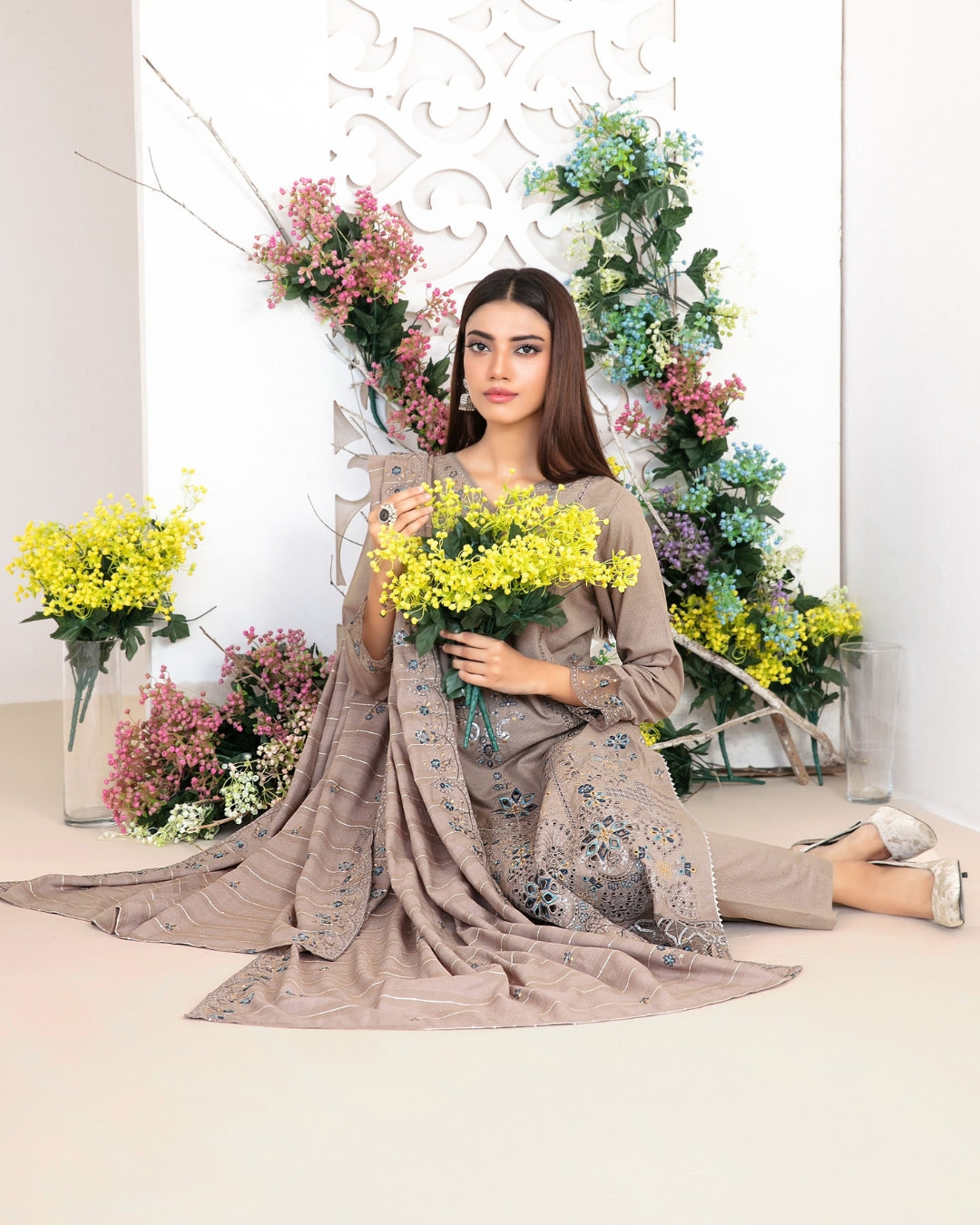 AYZEL - Unstitched  Embroidered Karrandi