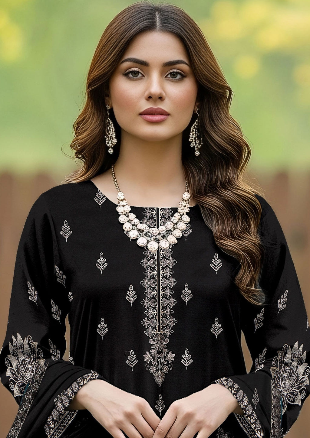 GULL-E-NOOR - Unstitched Embroidered Dhanak