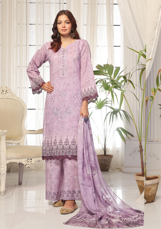CHANDNI RAAT - Unstitched 3-Piece Bana Dora Digital Lawn
