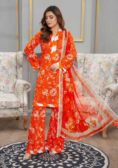 AROOHI - Unstitched 3-Piece Printed Lawn