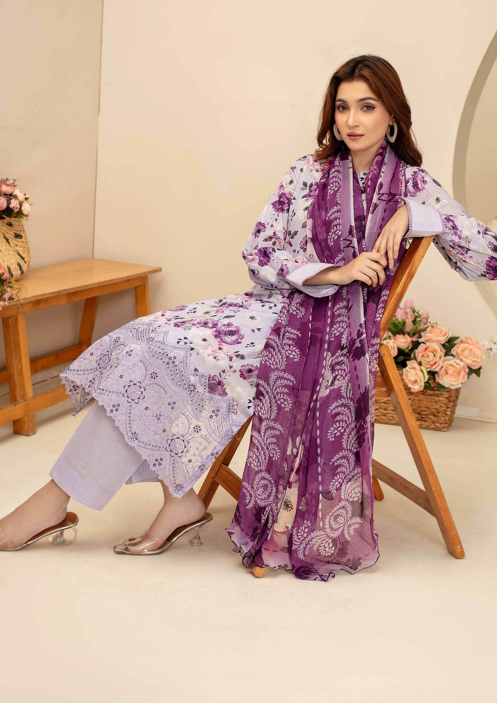 AQAS - Unstitched 3-Piece Digital Printed