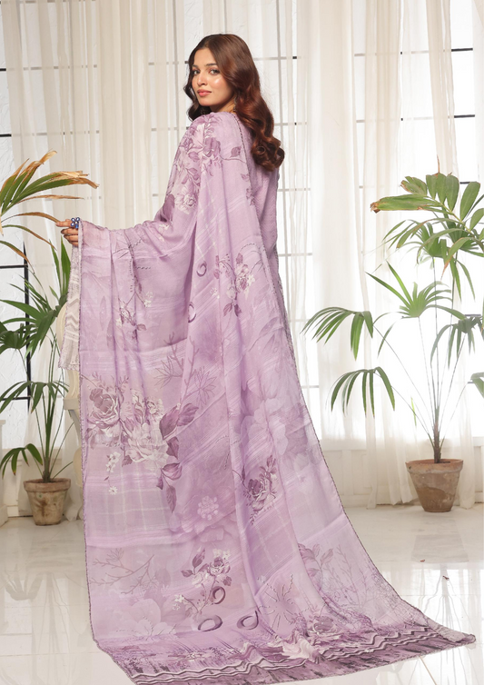 CHANDNI RAAT - Unstitched 3-Piece Bana Dora Digital Lawn
