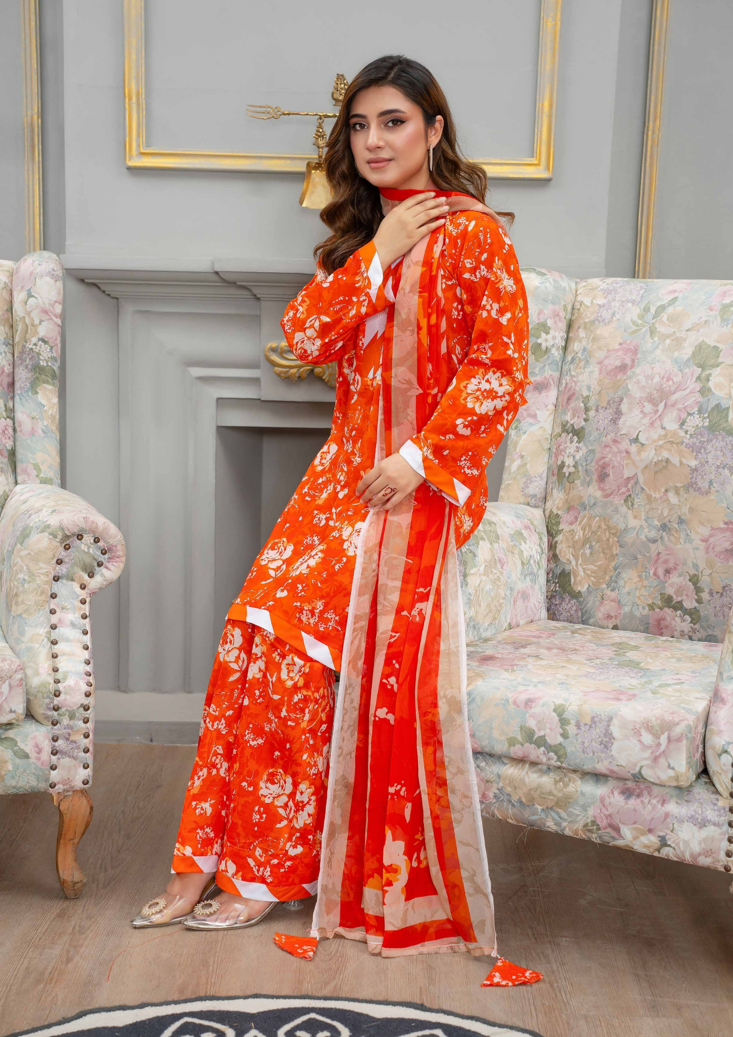 AROOHI - Unstitched 3-Piece Printed Lawn