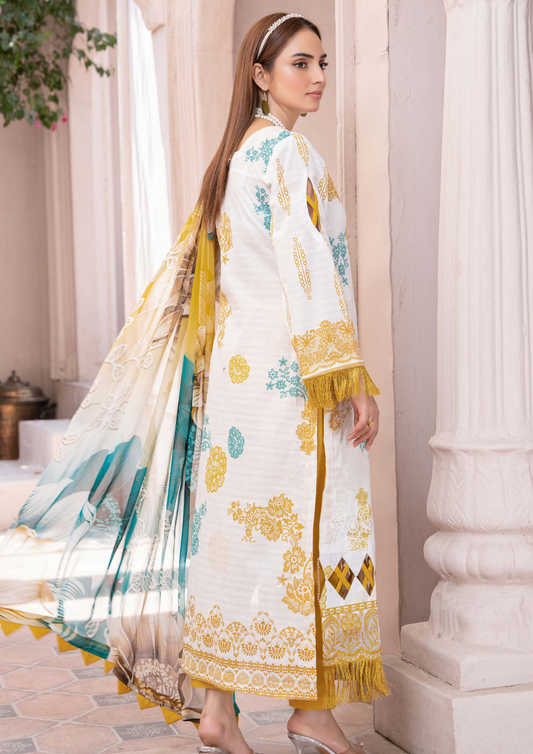 DHAGAY - Unstitched 3-Piece Embroidered Lawn