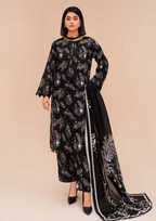 GULL E SIYAH - Unstitched 3-Piece Diigital Printed Lawn