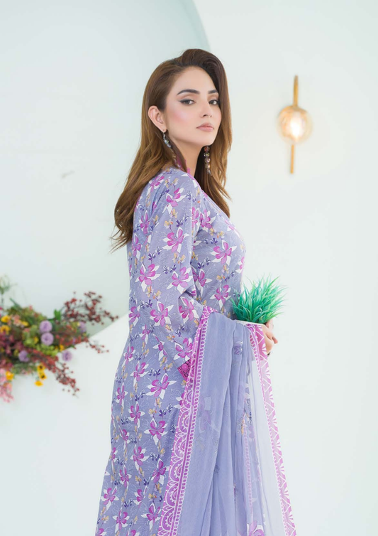 PEHNAWAA - Unstitched 3-Piece Digital Printed Lawn