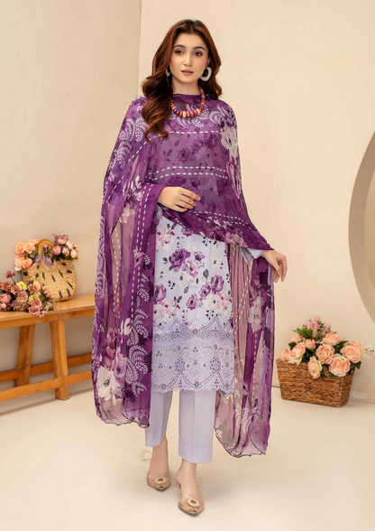 AQAS - Unstitched 3-Piece Digital Printed