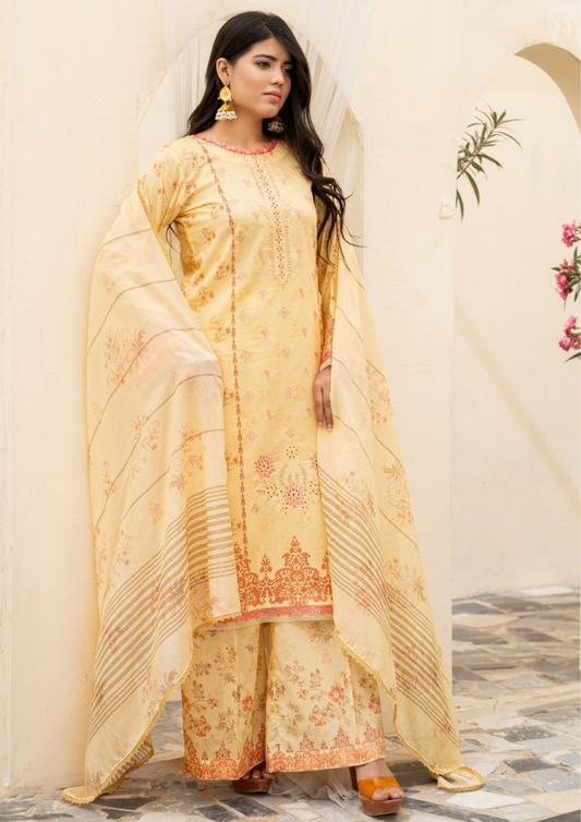 SAJAL - Unstitched 3-Piece Digital Lawn