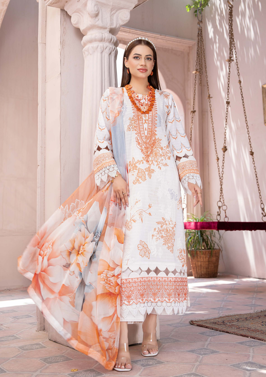 DHAGAY - Unstitched 3-Piece Embroidered Lawn