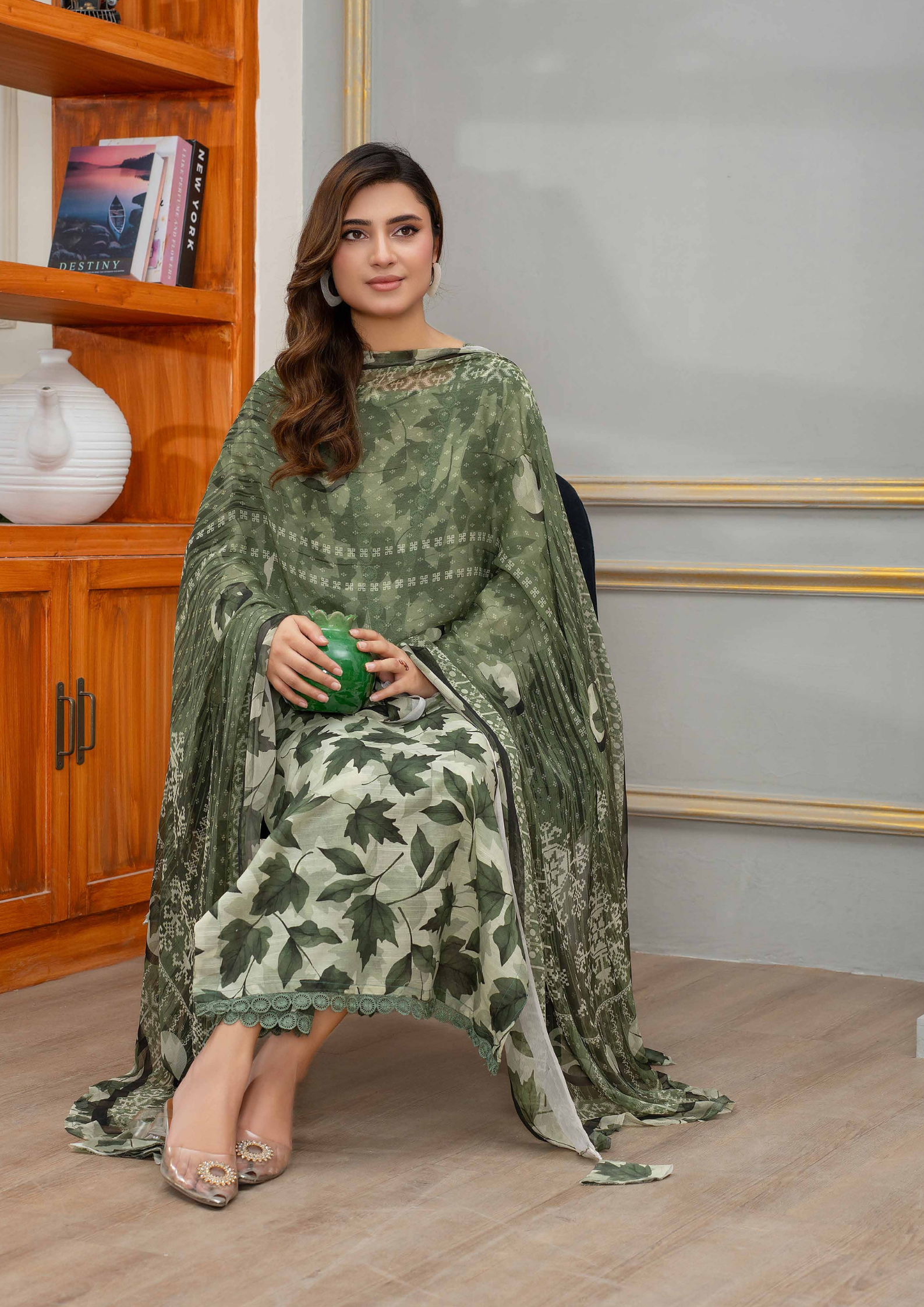 AROOHI - Unstitched 3-Piece Printed Lawn