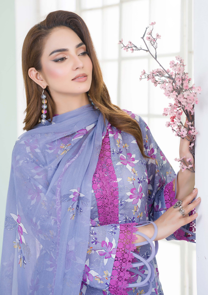 PEHNAWAA - Unstitched 3-Piece Digital Printed Lawn