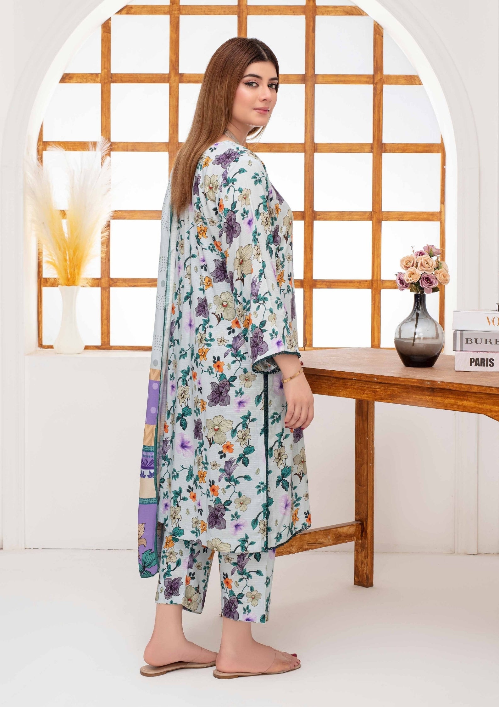 SHAFAQ - Unstitched 3-PCS Bana Dora Linen