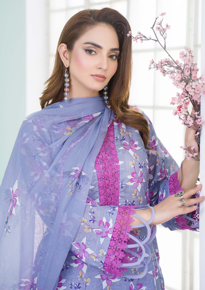 PEHNAWAA - Unstitched 3-Piece Digital Printed Lawn
