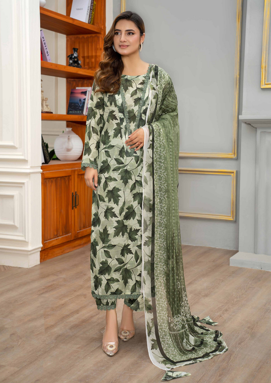 AROOHI - Unstitched 3-Piece Printed Lawn