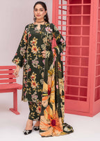 Meena - Unstitched 3-Piece Digital Linen