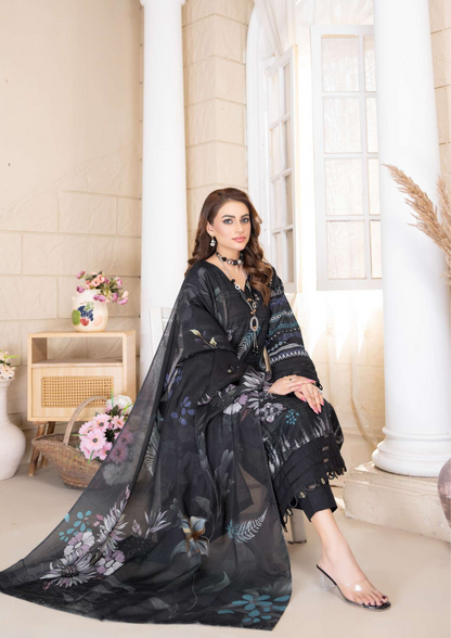 KAJAL - Unstitched 3-Piece Digital Lawn
