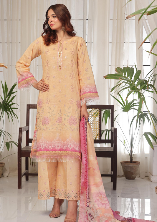 CHANDNI RAAT - Unstitched 3-Piece Bana Dora Digital Lawn