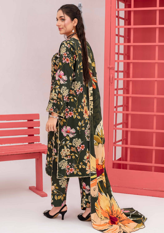 Meena - Unstitched 3-Piece Digital Linen
