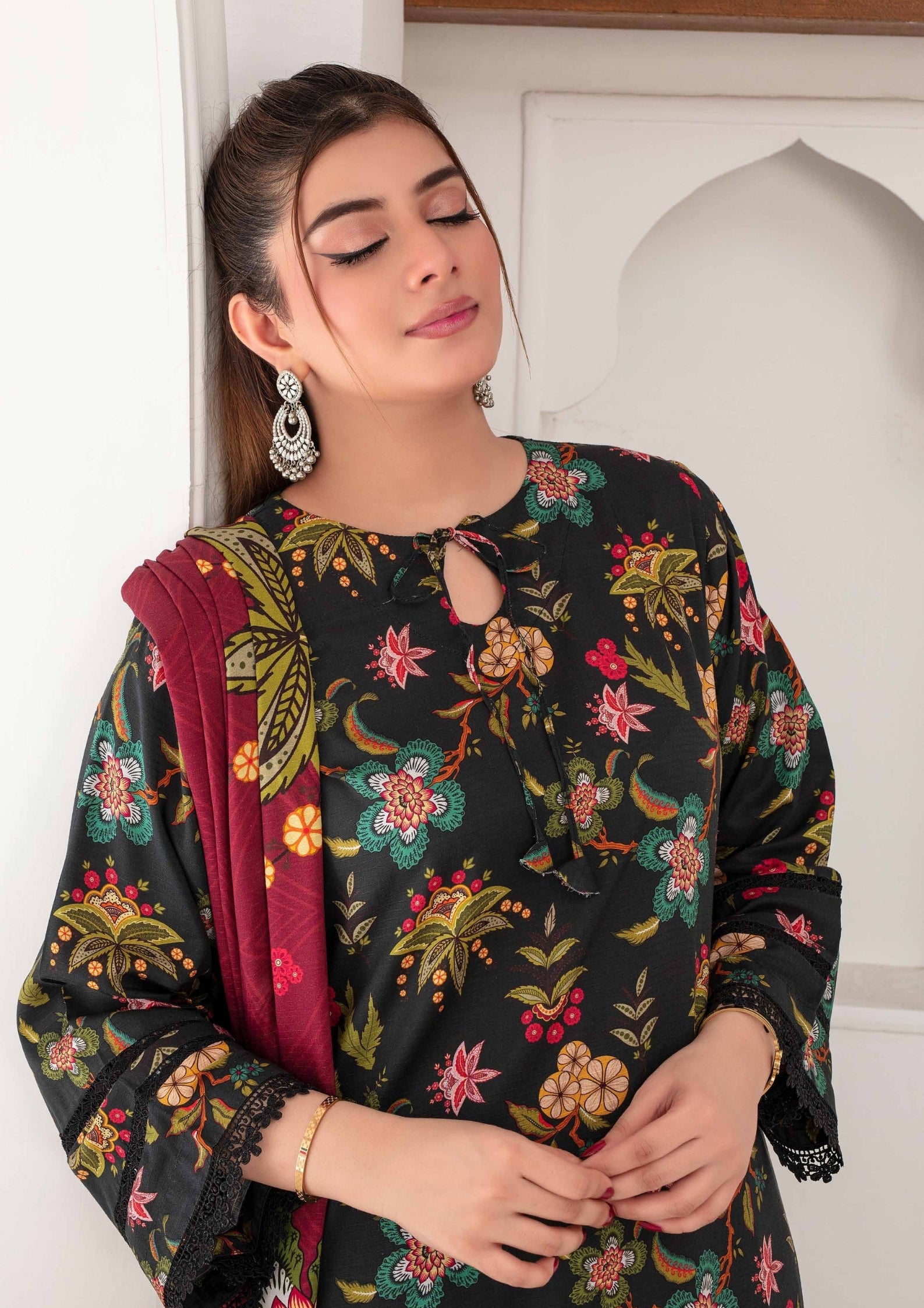 SHAFAQ - Unstitched 3-PCS Bana Dora Linen