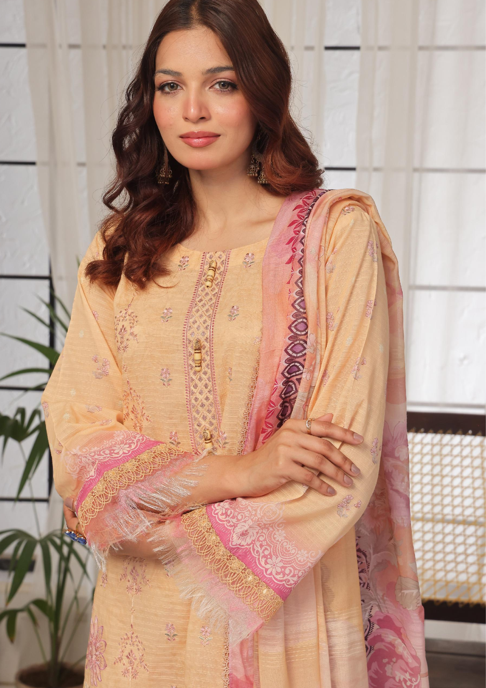 CHANDNI RAAT - Unstitched 3-Piece Bana Dora Digital Lawn