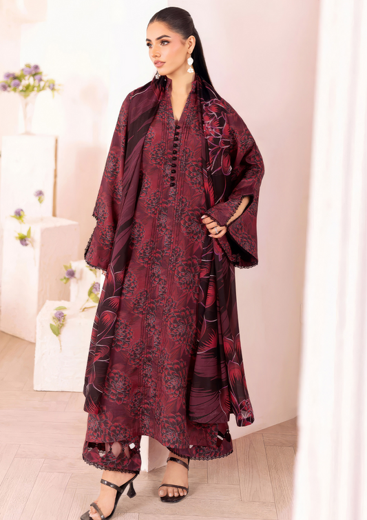 NAQSH-E-NAAZ - Unstitched 3-Piece Digital Bana Dora Lawn