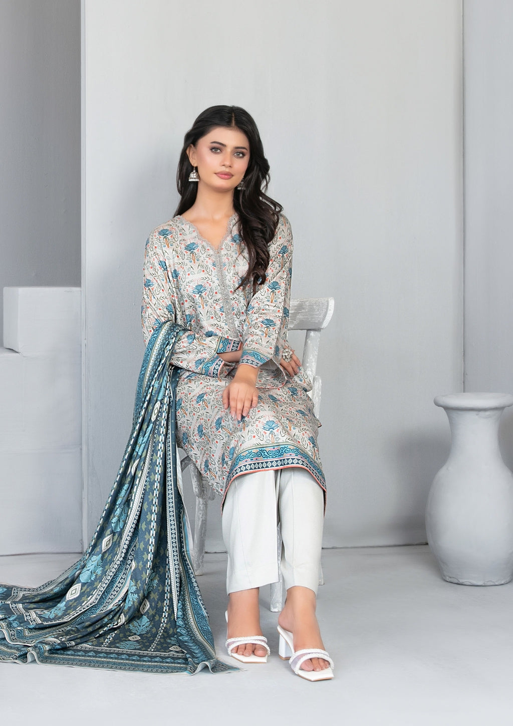 AFSANA - Unstitched Digital Printed Twill