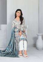 AFSANA - Unstitched Digital Printed Twill
