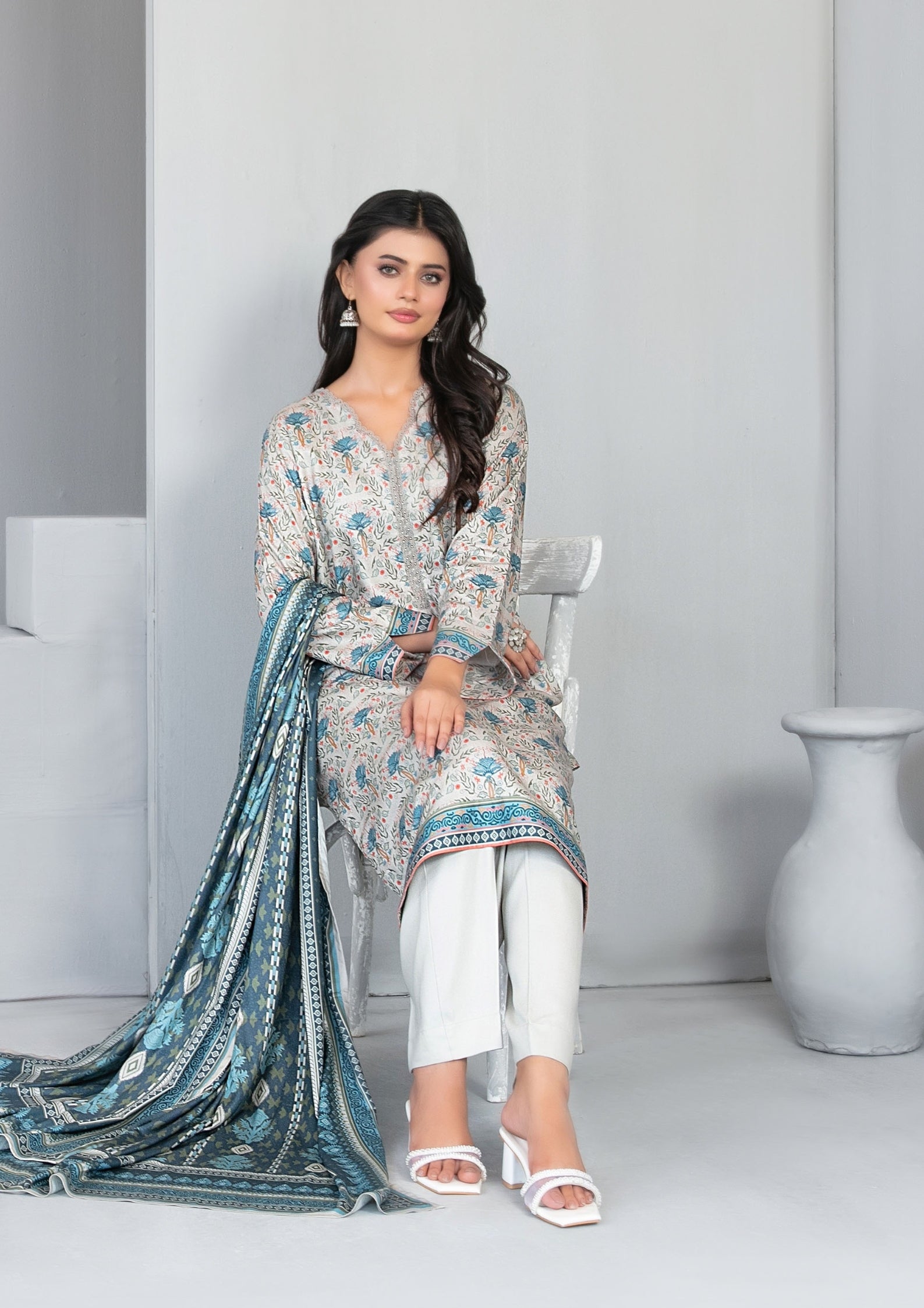AFSANA - Unstitched Digital Printed Twill